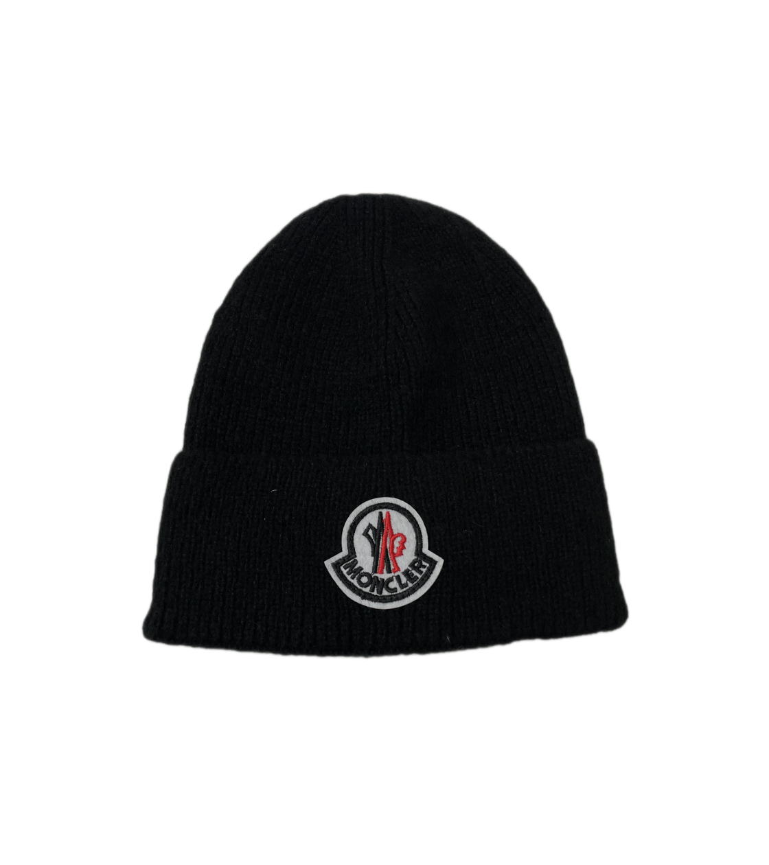 Moncler Beanie Patch Logo schwarz