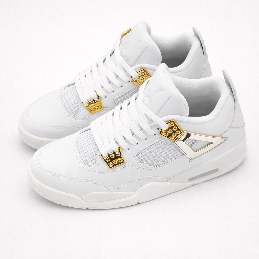 Nike Jordan 4 White metallic Gold