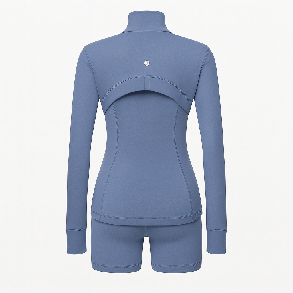 Sportset Jacke & Leggins Blau/Gold