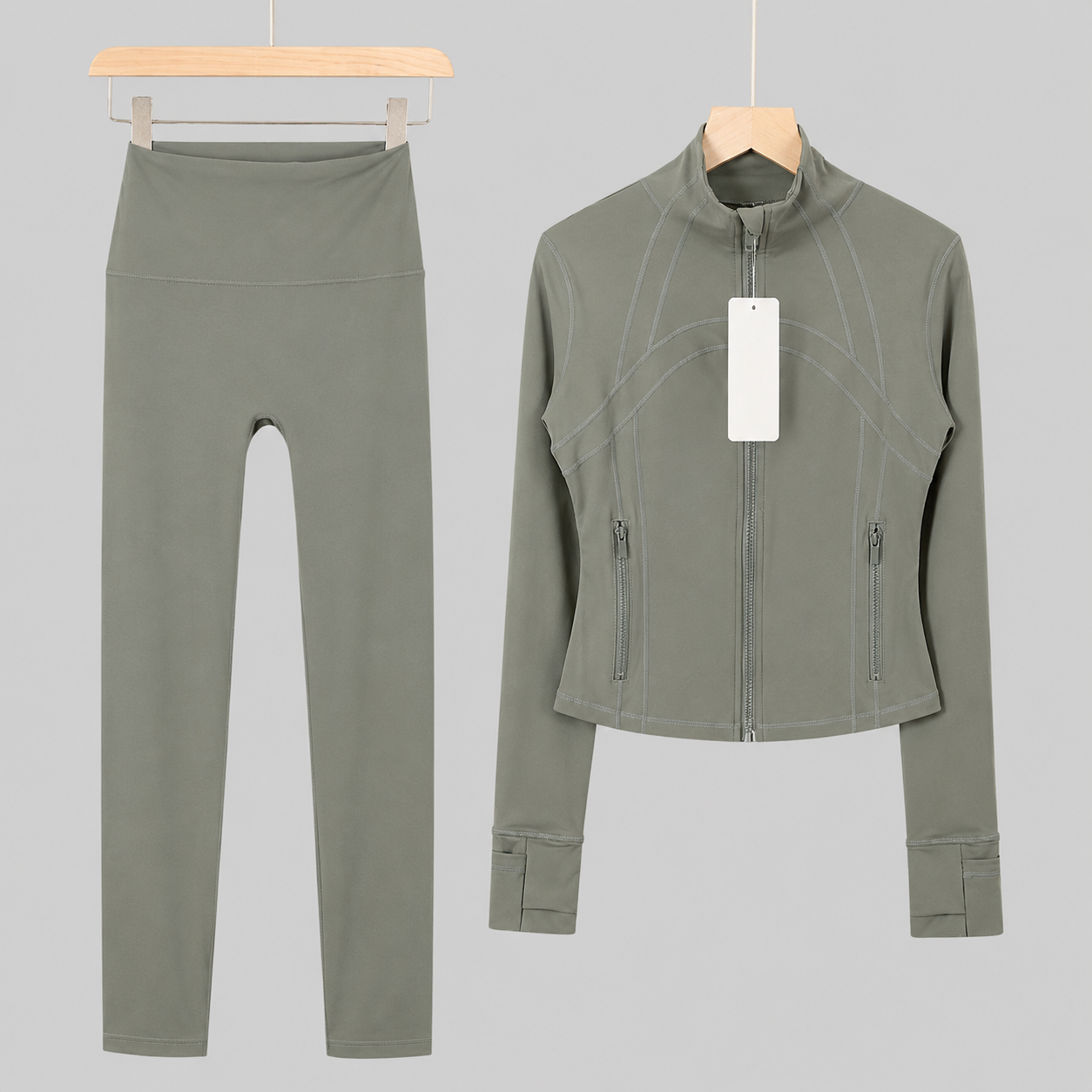 Lulusport Jacke & Leggins Grau Grün