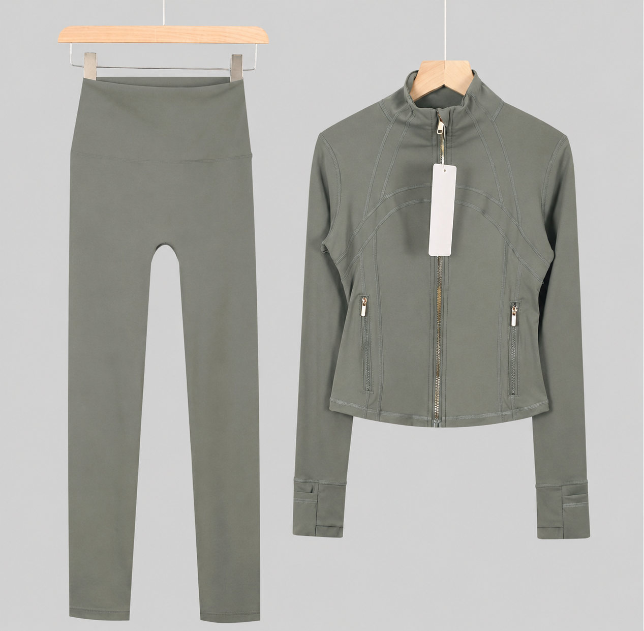 Lulusport Jacke & Leggins Grau Grün