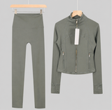Lulusport Jacke & Leggins Grau Grün