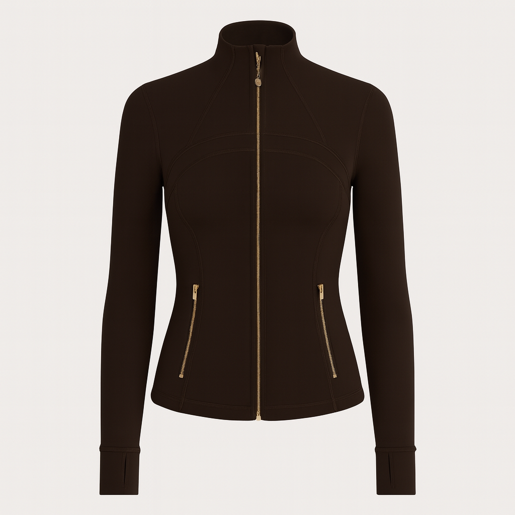 Lululemon Define Jacke & Leggins Braun/Gold