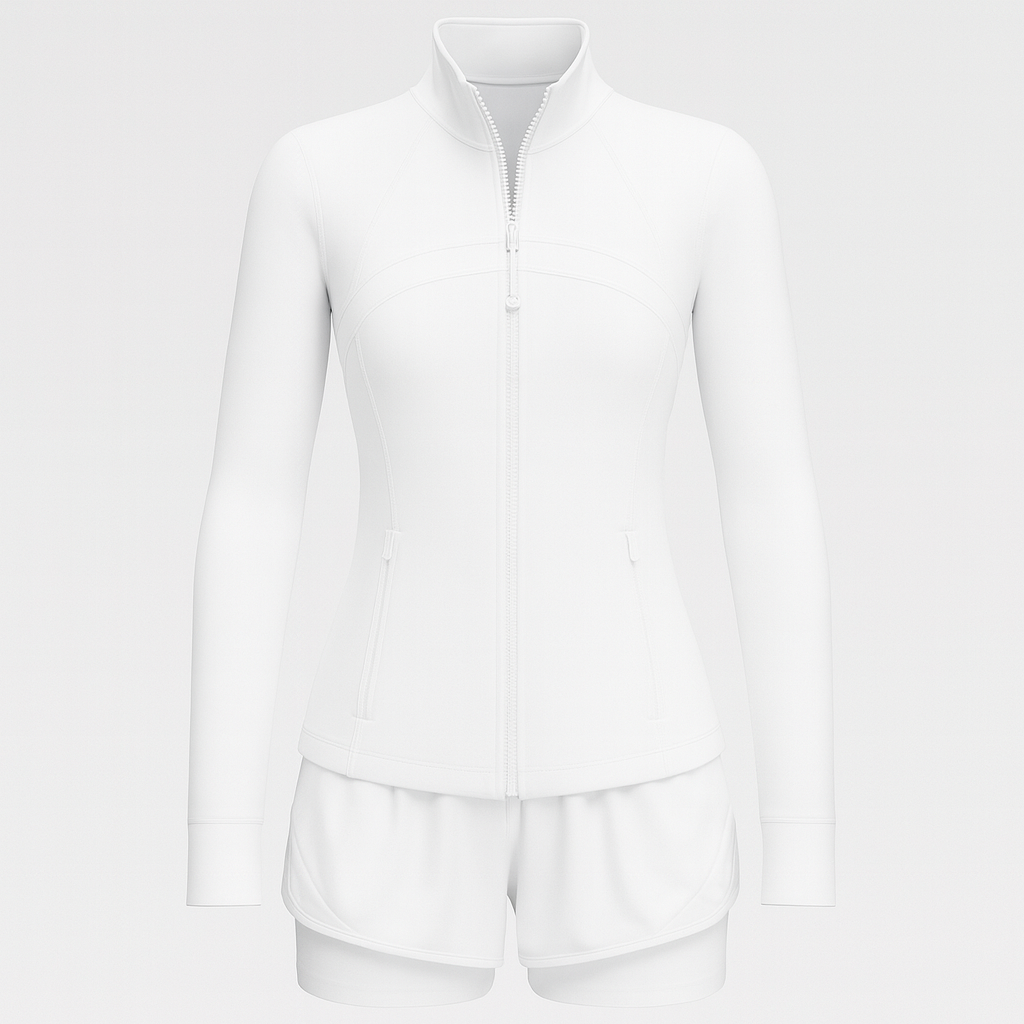 Lululemon Define Jacke & Leggins Weiß