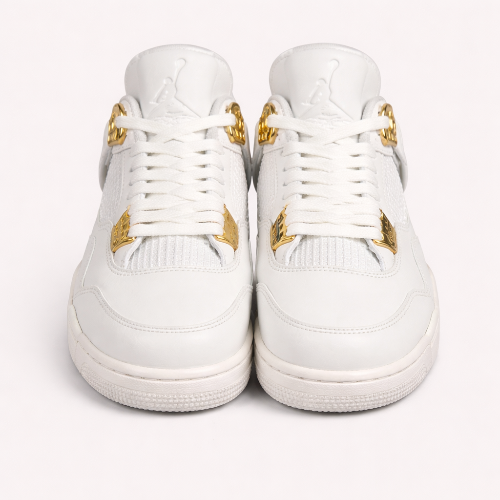 Nike Jordan 4 White metallic Gold