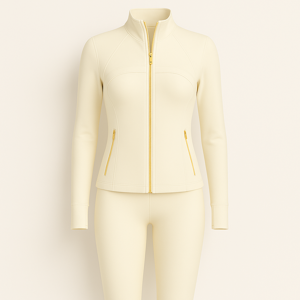Lululemon Define Jacke & Leggins Beige/Gold
